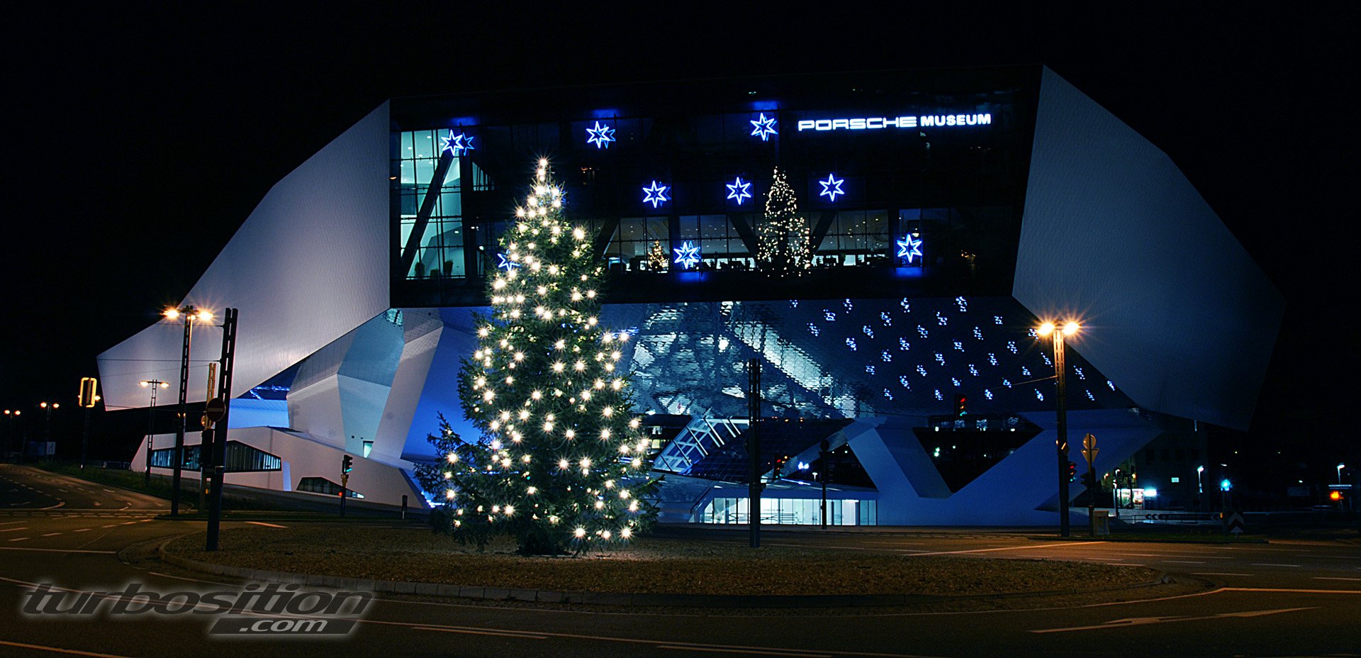Porsche Museum at Christmastime