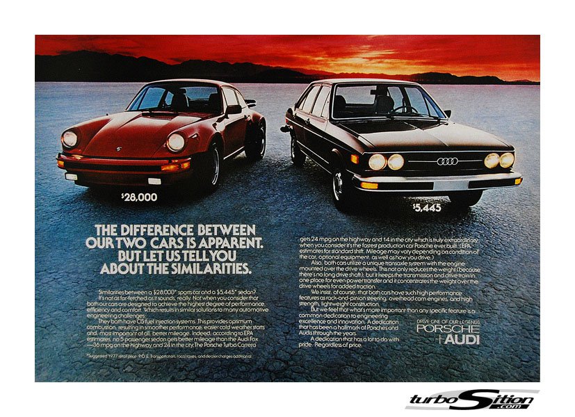 Porsche & Audi - Similarities (1977)