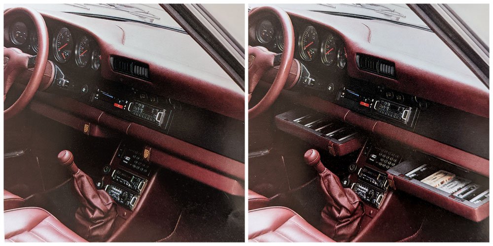 cassettes compartments for Porsche 911 (SOW140)