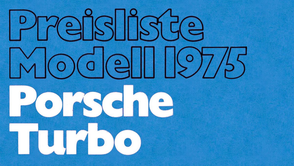 Porsche 911 turbo Preisliste 1975