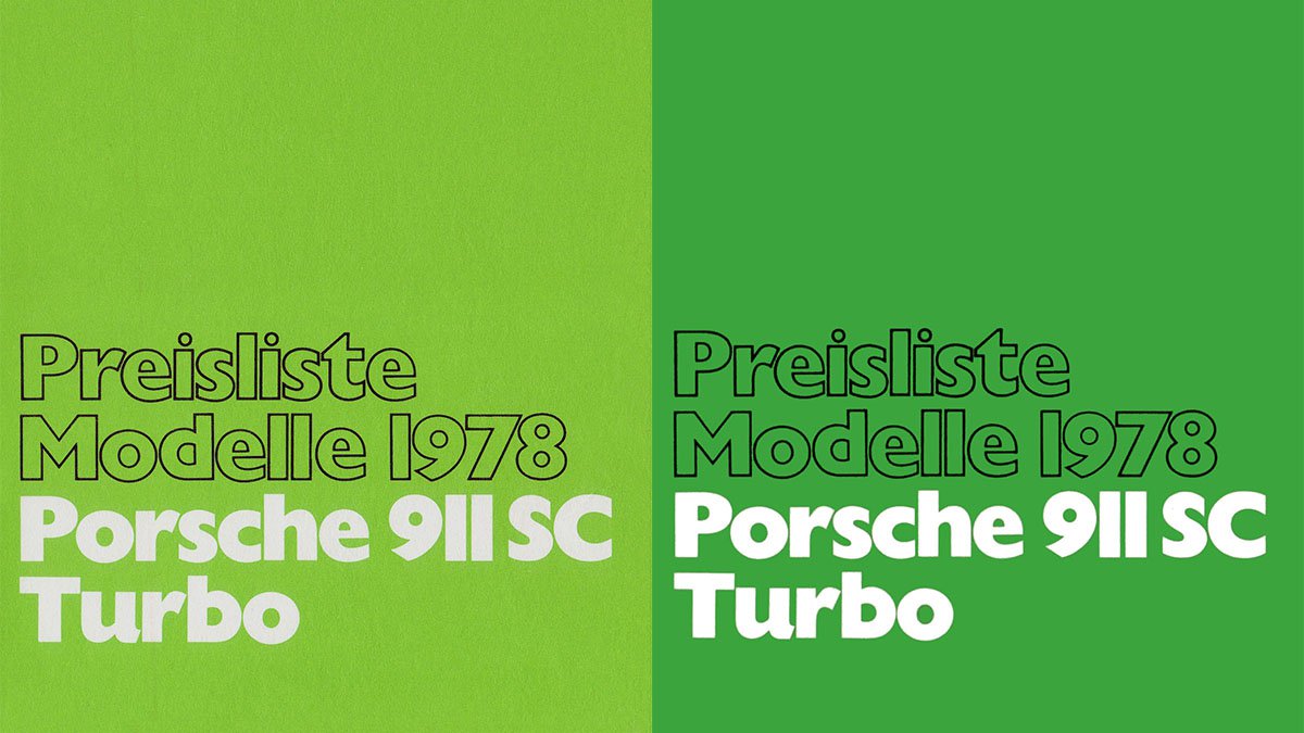 Porsche 911 SC turbo Preisliste 1978